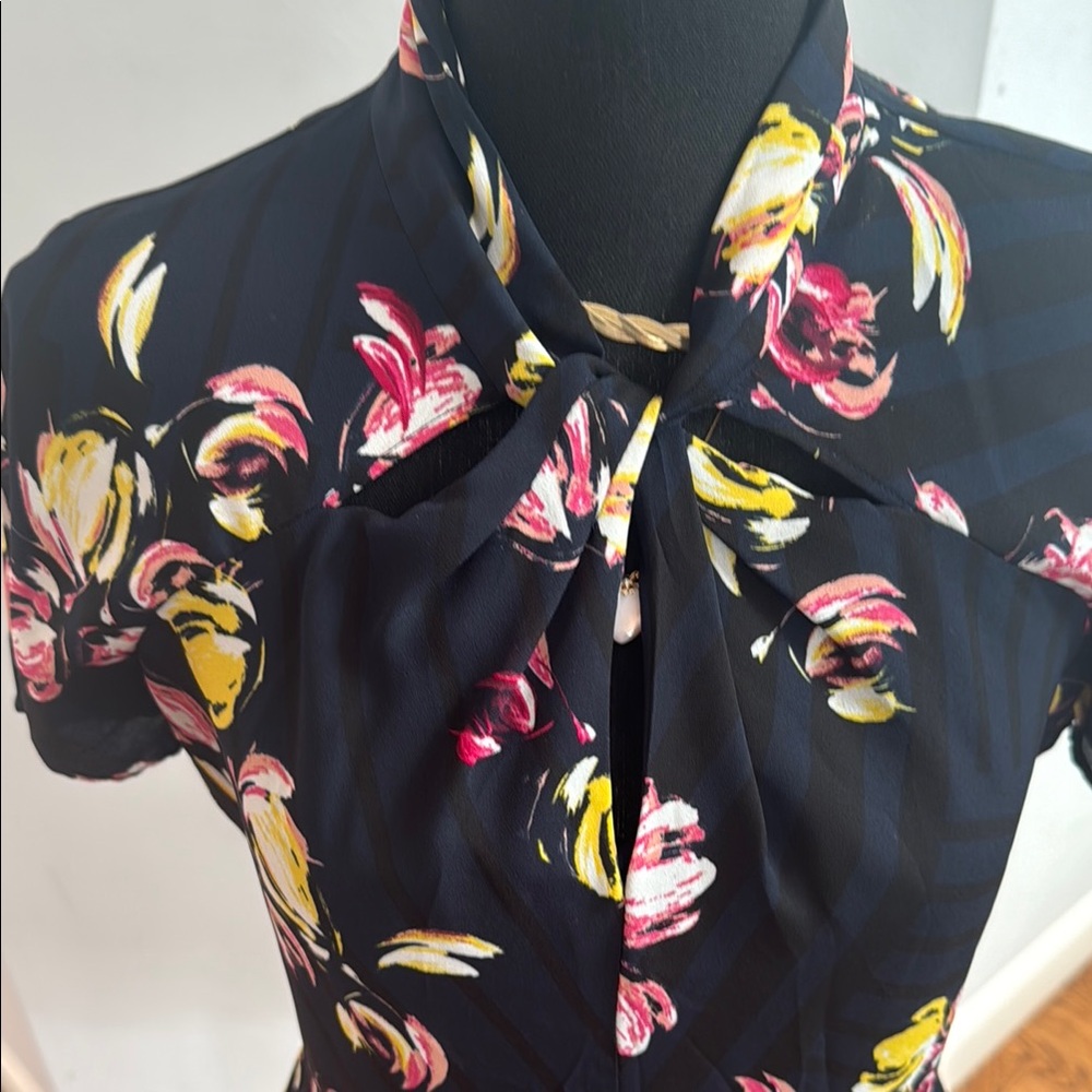 Banana Republic Navy Floral Dress